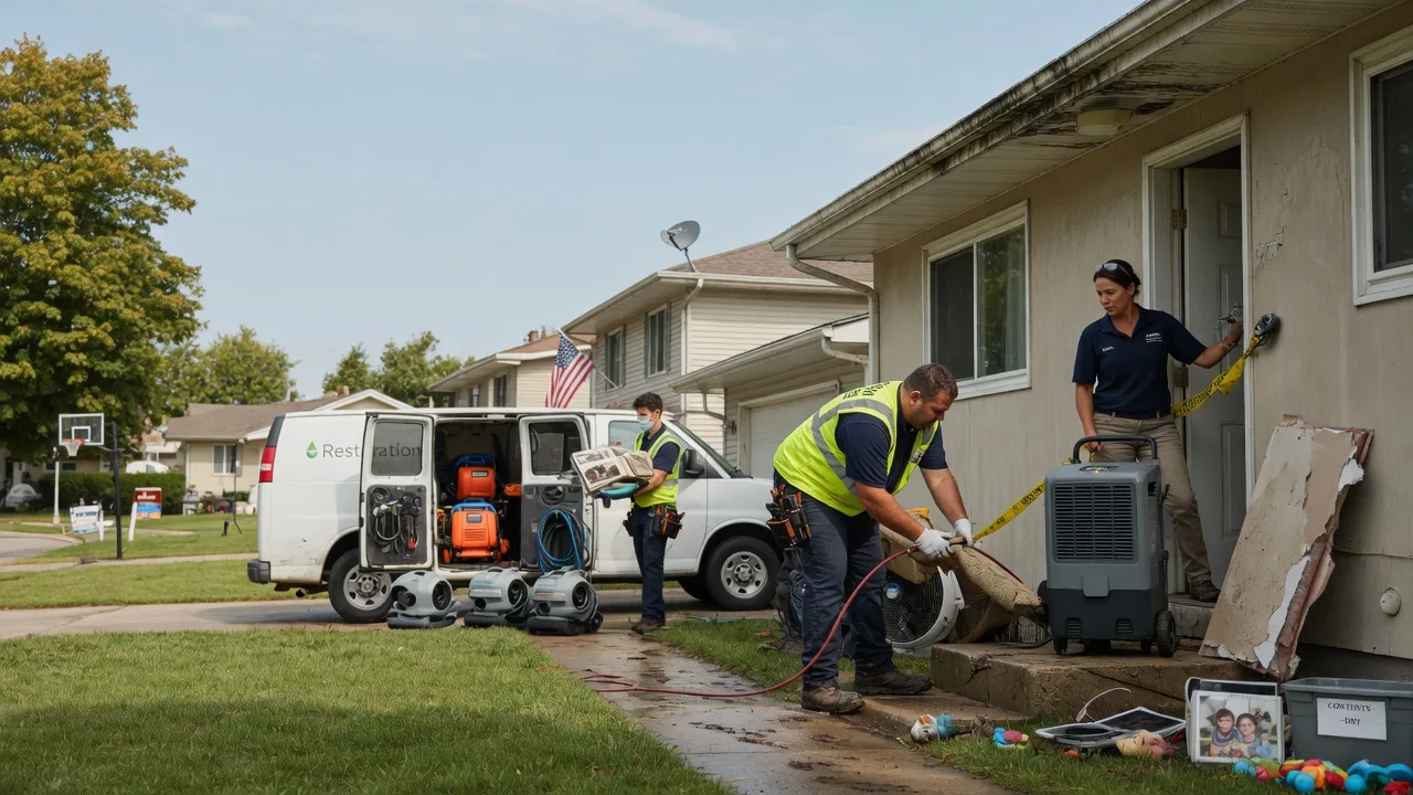 Water Damage Restoration in Oakford, IL near me